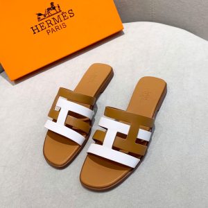 Alternative view of Hermes Amore Slides Women Calfskin In Brown