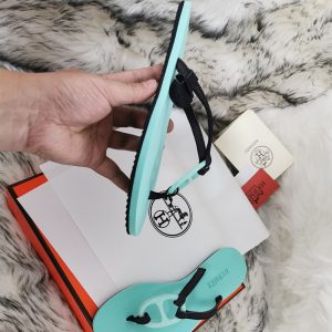 Alternative view of Hermes Kala Nera Slides Women Rubber In Sky Blue